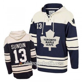 Män Ishockey Toronto Maple Leafs Mats Sundin 13 Blå Sawyer Hooded Sweatshirt